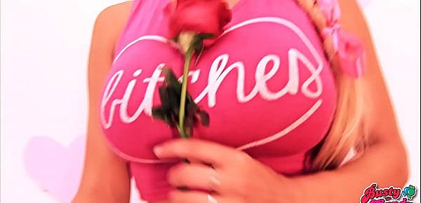  Busty Blonde Teen Valentines Tease